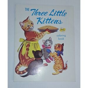 P.s.i. & Associates The Three Little Kittens Vtg Coloring Book Uncolored